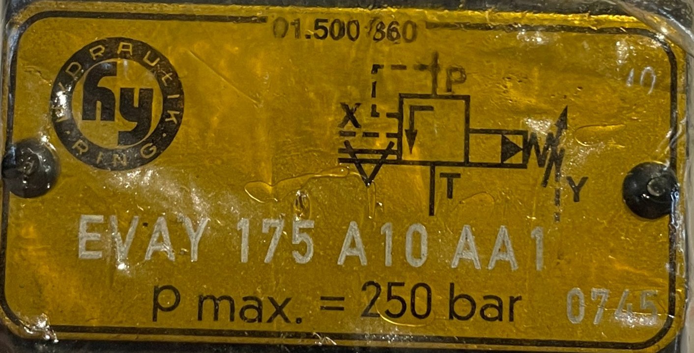 Hydraulik Ring EVAY 175 A10 AA1 Speicherladeventil