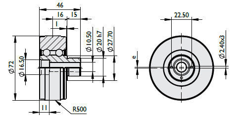 Güdel Führungsrolle Zentrisch LR20Z 900822