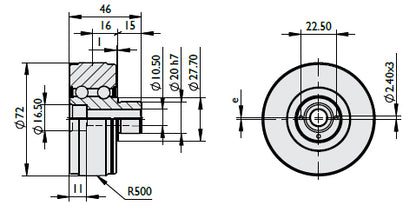 Güdel Führungsrolle Zentrisch LR20Z 900822